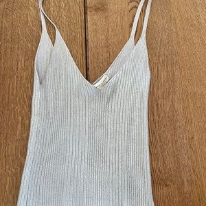 Metallic Crop Tank Top